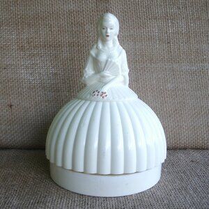 Vintage Southern Belle Plastic Sewing Caddy Figurine